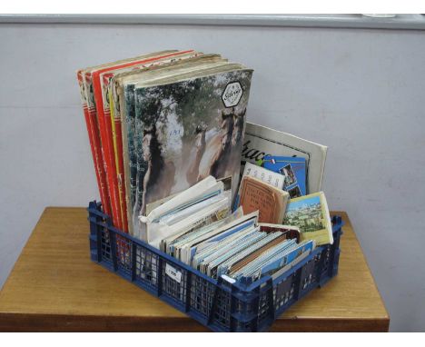 Postcards, large quantity in albums and loose. Welsh Llanfairpw.... souvenir platform ticket
