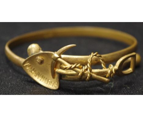 Victorian South African gold rush mine gilt bangle