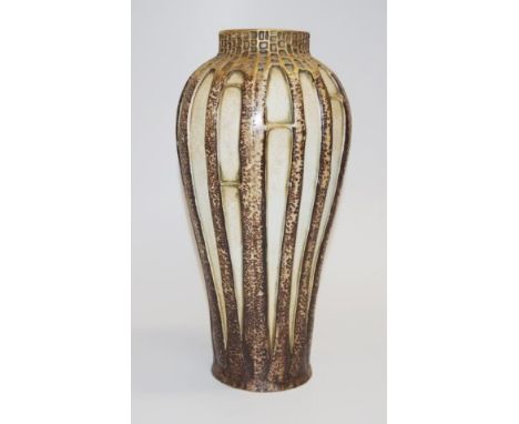 Vintage Austrian Secessionist ceramic vase marked to base for Ernst Wahliss and # 9498/9893/19, circa 1900, (height 34cm appr