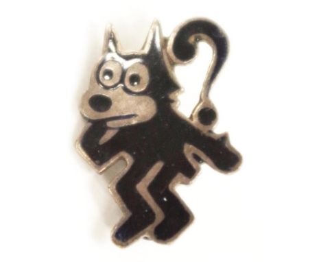 1930's Felix the cat enamel brooch height 2.5cm approx
