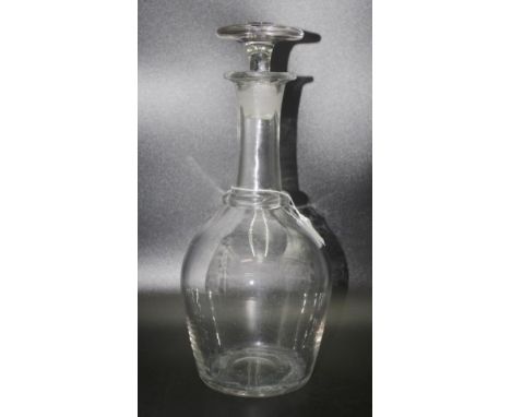 Antique French ring- neck decanter mushroom stopper.