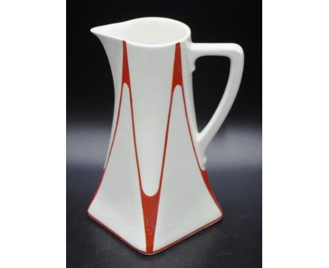 Jugendstil ceramic jug marked for Robrecht Bohemia, and # 1193, (height 18cm approx).