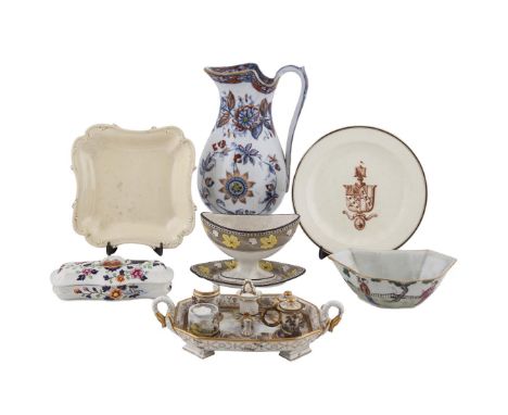 ***PLEASE NOTE THIS LOT IS NOT ILLUSTRATED IN PRINTED CATALOGUE***THE LUNDY ISLAND PLATES, a near pair of 19th Century Liverp
