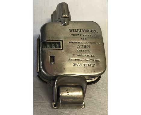 Williamson ticket printer for Tramway's and Omnibus, serial no 3792.