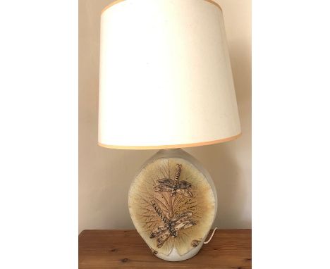 Dragonfly table lamp by Bernard Rooke, Suffolk. 42cms h.