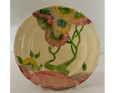 Clarice Cliff Viscaria pattern Royal Staffordshire pottery plate 18cm diam.