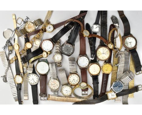 A BOX OF ASSORTED LADIES AND GENTS FASHION WRISTWATCHES, mostly quartz movements with names to include 'Citron, Sekonda, Refl