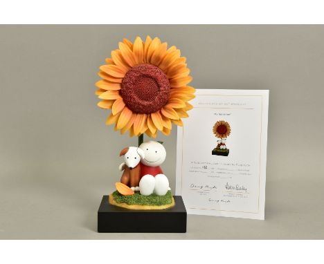 DOUG HYDE (BRITISH 1972), 'MY SUNSHINE', a limited edition sculpture of a boy and his dog under a giant sunflower, 62/395 wit