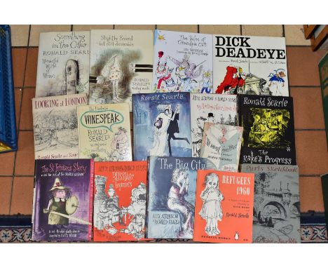 A RONALD SEARLE COLLECTION OF BOOKS, fifteen titles including early first editions in dust jackets ('Russia For Beginners, Th