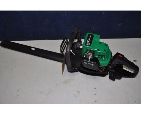A PERFORMANCE POWER PETROL HEDGE TRIMMER model No HG18 (engine pulls freely but no fuel to test)
