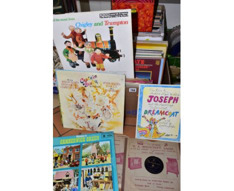 TWO BOXES OF LPS, ETC AND A BOX OF SINGLES RECORDS, the LPs to include Frank Sinatra, Sammy Davis Jr, Buddy Holly, Billy Conn