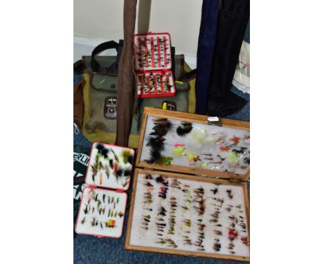 A SMALL QUANTITY OF FISHING TACKLE, including a two section Shakespeare 'Sigma Graphite 1760-285' rod, length 2.85 metres, a 