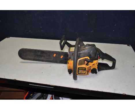 A McCULLOCH 438 PETROL CHAINSAW (engine pulls freely but hasn't started)