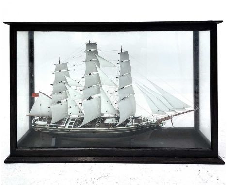A model of the three-masted schooner 'Ada', by repute made by the Calstock shipbuilder James Goss with paperwork and provenan