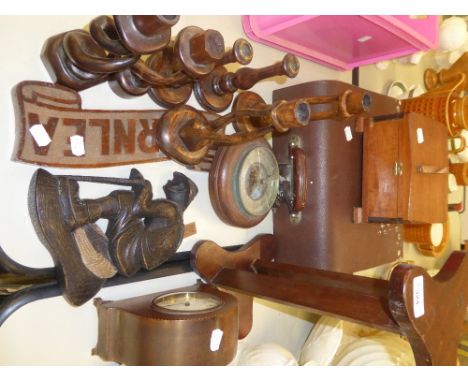 IMPERIAL 'GOOD COMPANION 4' PORTABLE MANUAL TYPEWRITER, IN CASE, IN LITTLE USED CONDITION, CARVED WOODEN ITEMS INCLUDING; SCR