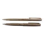 Lot: 2 Kugelschreiber, SILBER 925/000, L = 12,6 cm, total 44,4 g, ungeprüft !
