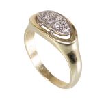 Ring, GG 585/000, 8 Stck. 8/8-kant Diamanten 0,08 ct weiß (Steine weiß gefasst), RW ca. 54, ...
