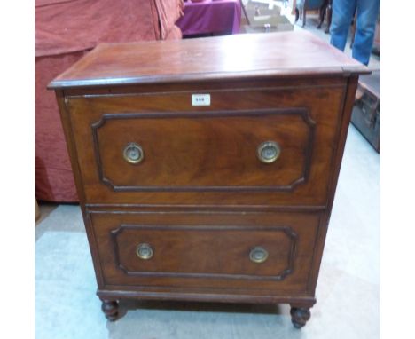A 19th century mahogany commode, later converted to a drinks cabinet. 25¾' wide