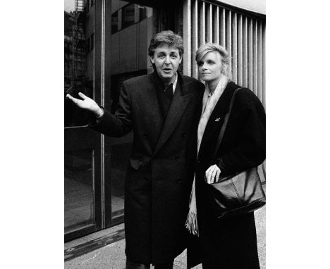 A high-quality photo print of a portrait of Paul and Linda McCartney, taken by photographer Philippe Auliac c 1980s. Measures