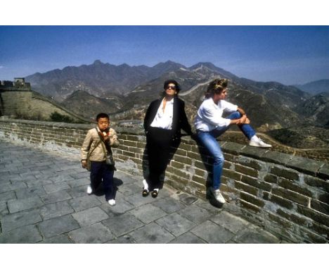 A high-quality photo print depicting Wham, taken by photographer Martyn Goddard in 1985. The photo depicts the group during t