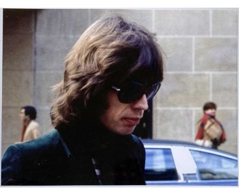 A high-quality photo print of a portrait of Mick Jagger, taken by photographer Philippe Auliac in 1977. Measures 30x 40cm. Wi