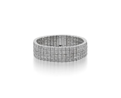 CHOPARDIce-Cube. Diamant-Armband. Herkunft: Frankreich. Material: 750/- Weißgold, Punze. Gesamtgewicht: ca. 112,5 g. Maße: Lä