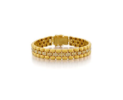 CHOPARDDiamant-Armband. Herkunft: Frankreich. Material: 750/- Gelbgold, Punze. Gesamtgewicht: ca. 52,5 g. Maße: Länge 18,7 cm