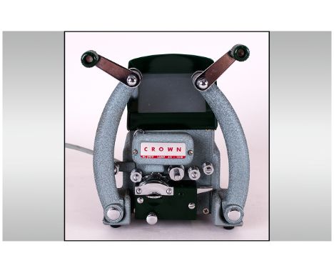 Vintage Crown 8 m/m Film Editor with Fold-In Reel Holder Arms, Magnification up to 17x on a 2x25/8 Inch Screen. 7.5 Inches Hi