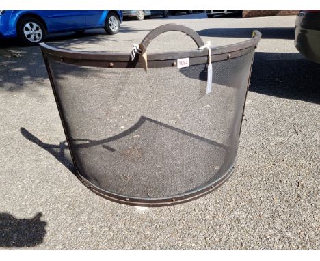 A contemporary steel bowfront fireguard, by Garden Trading, 81cm wide x 62cm high.&nbsp; 