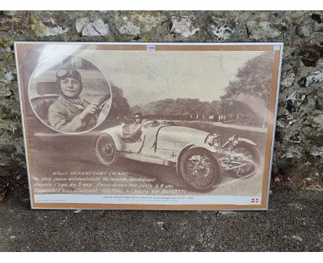 A Grand Rallye International Bugatti poster, 72cm x 102cm.&nbsp; 
