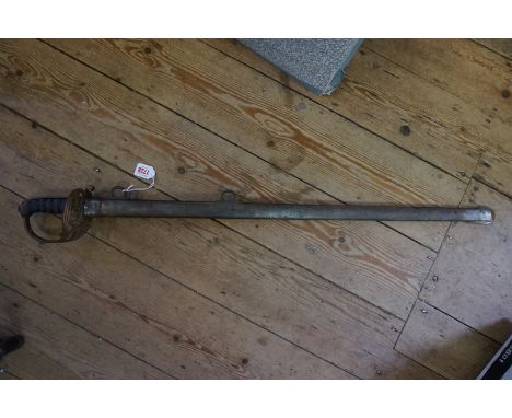 A scarce Victorian 1889 Pattern sergeant's sword&nbsp;and steel scabbard, by Wilkinson, with 83cm blade.
