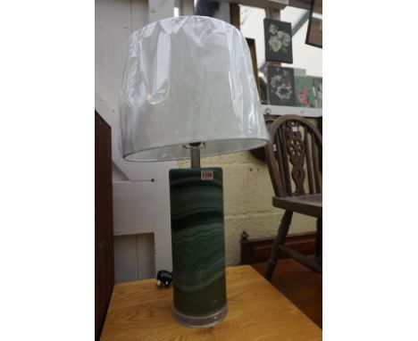 A contemporary glass table lamp, height including shade 66.5cm. 