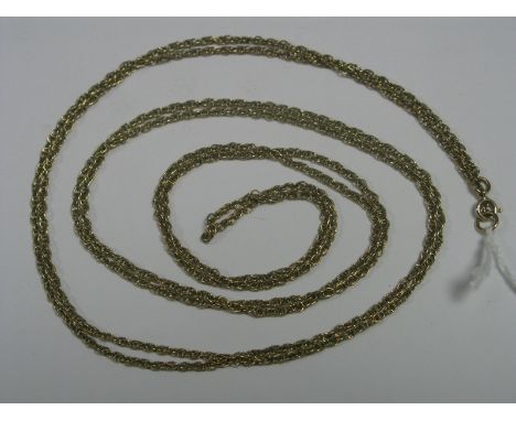 A 9ct Gold Guard Chain, of twisted rope style to the bolt ring clasp, hallmarked London, 1977.