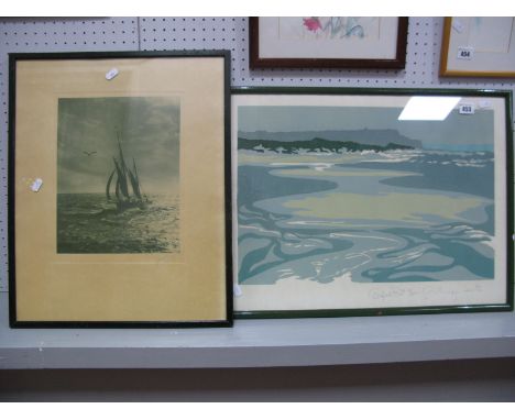H. Jenkins 'Lowestoft', print, 29.5 x 23.5cm signed, Beth Murray 'Compass Point' limited edition print of twenty, signed indi