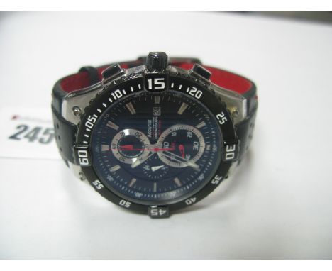 Accurist; A Modern Pro Timer Chronograph W.R. 100M Gent's Wristwatch, the signed dial with three subsidiary dials and date ap