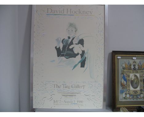 David Hockney, The Tate Gallery 1980, poster (fading).