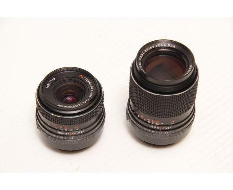 Flektagon f/2.4 35mm lens, MC version together with an f/3.5 135mm Zeiss Jena MC Lens