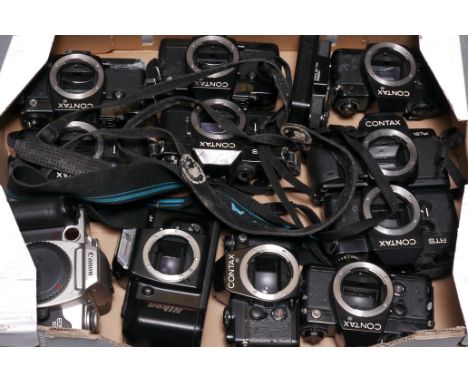 Contax Camera Bodies: a variety of models including RTS, 139 and 137 and more (1 tray)