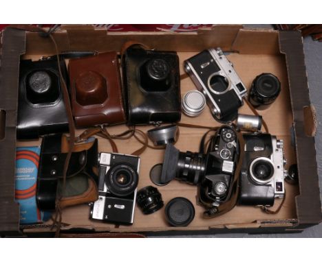 Russian Cameras: a quantity of Zorki and Zenith cameras and lenses (a lot)