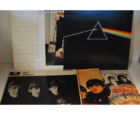 Beatles & others, ten Beatles albums plus seven others including Elvis, Bob Dylan and Pink Floyd, various years and condition