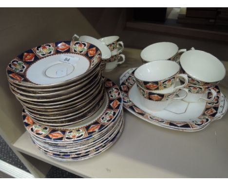 A part Doric tea service in Imari pattern