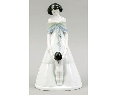   Jugendstil Figur 'Liebeszauber', Rosenthal, Selb, Marke der Kunstabteilung 1914-33,   Entwurf Albert Caasmann, 1913, u. sig