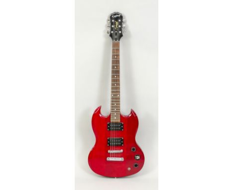  E-Gitarre "Epiphone Special SG Model", Made in Indonesia, 2. H. 20. Jh., inklusive   schwarzer Gigbag. leichte gebrauchsspu