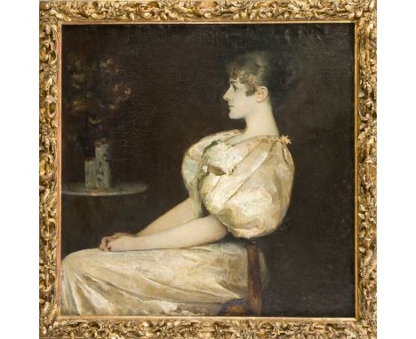   Georg Tyrahn (1860-1917), dt. Portrait- und Genremaler aus Königsberg, stud. in Karlsruhe   bei Ferdinand Keller, Bildnis s
