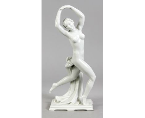   Tänzerin, A.W. Goebel für Ens, Blindmarke (Entwerfer), Weißporzellan, H. 33 cm          