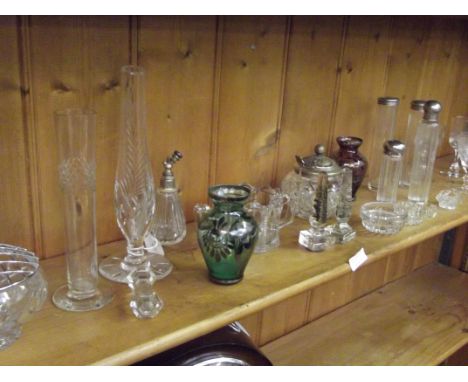 Shelf of glassware