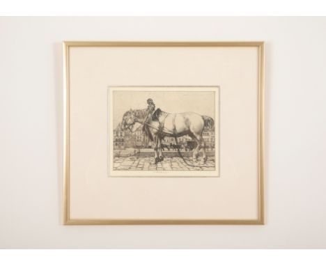 *ROBERT SARGENT AUSTIN (1895-1973) 'The Trace Horse'signed and dated 1922 in pencil to the margin, etching, the image 16.6cm 