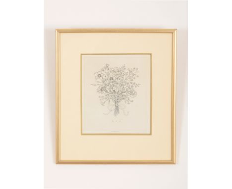 *ROBERT SARGENT AUSTIN (1895-1973) 'Summer Flower Bouquet'signed in pencil to the margin, etching, the image 17cm x 15.25m