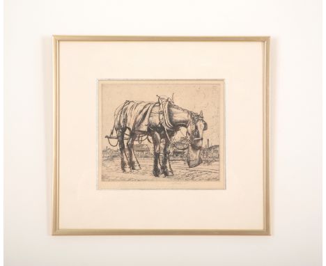 *ROBERT SARGENT AUSTIN (1895-1973) 'The Horse of Ostend'signed and dated 1922 in pencil to the margin, etching, the image 14.