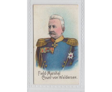 Cigarette card, Robert's, Colonial Troops (Bobs Cigarettes back), type card, Field Marshall Count von Waldersee (vg) (1)  